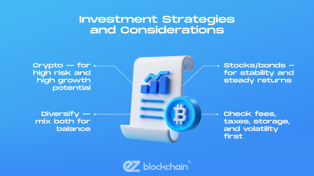 Crypto vs. Traditional Stocks and Bonds
