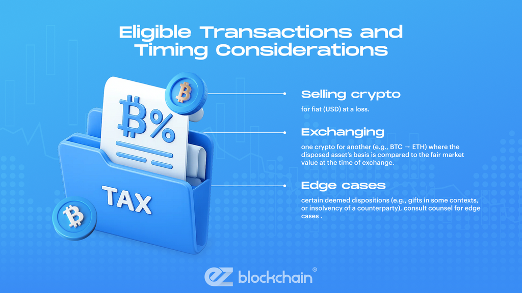 Eligible Transactions and Timing Considerations
